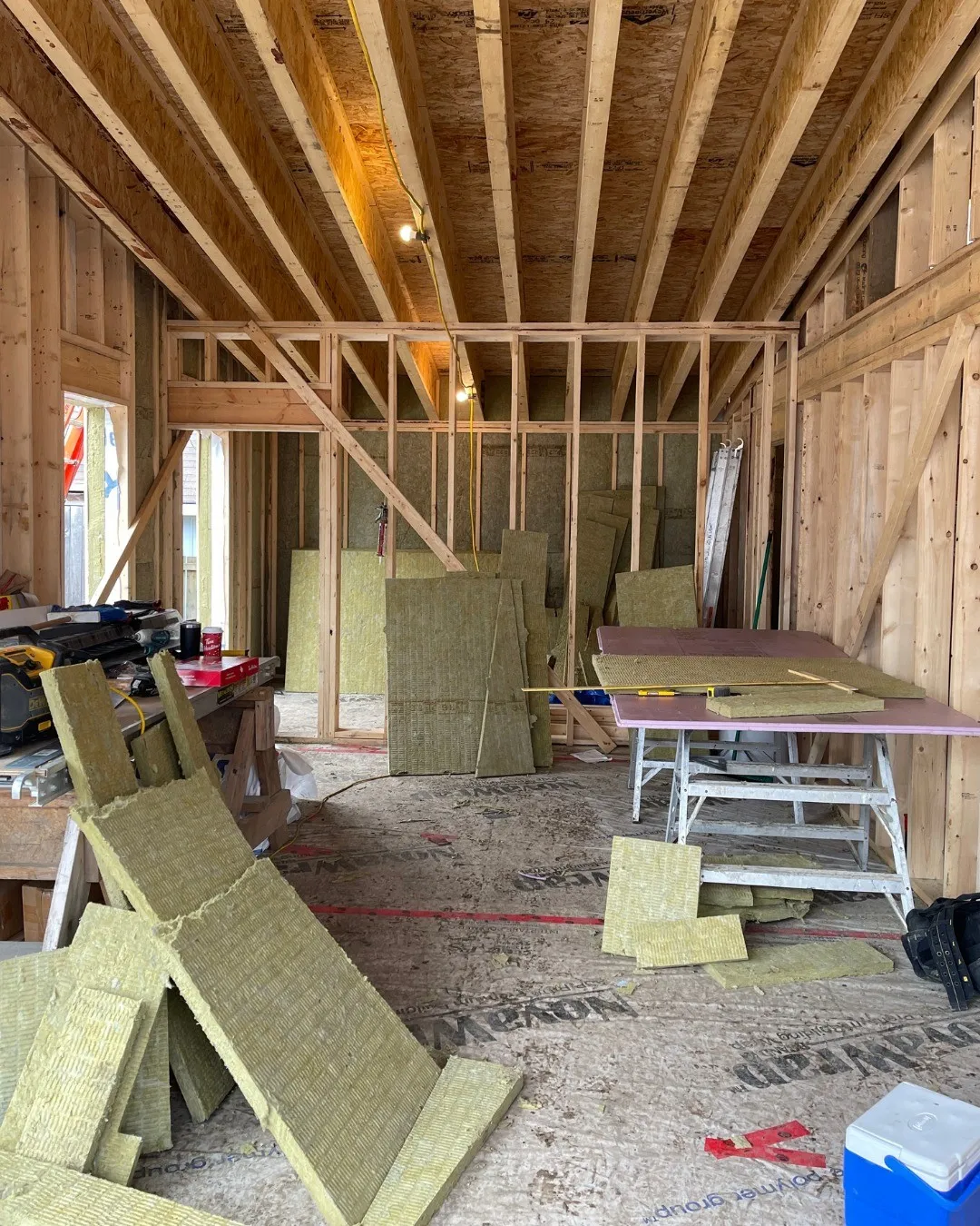 ADU framing in progress in Kitchener by Caliber Contracting